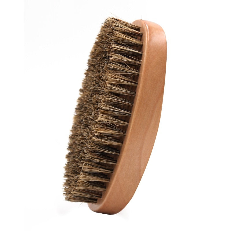 Natural Boar Bristle Beard Brush for Men