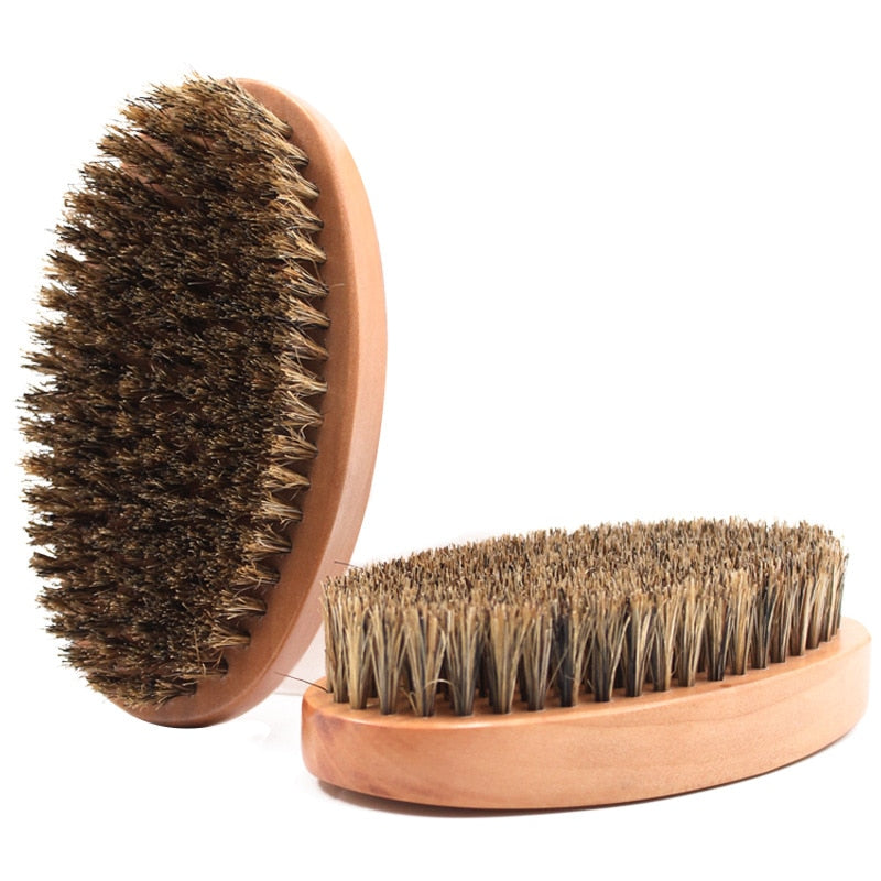 Natural Boar Bristle Beard Brush for Men